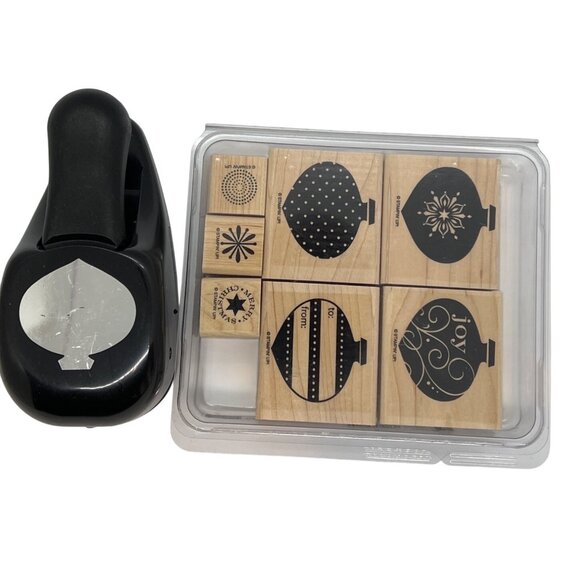 Stampin' Up! Other - Stampin Up! Delightful Decorations Rubber Stamp Set & Ornament Punch